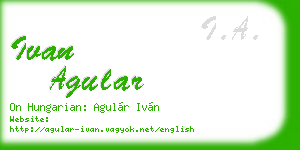 ivan agular business card